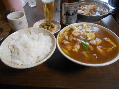 「チキンカレーうどんライス」@よしの食堂の写真