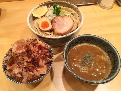 「カレーつけ麺400g  花鰹のせ醤油かけご飯」@みつ星製麺所 阿波座店の写真