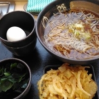 朝そば（玉子）＋かき揚げ　（330円＋クーポン）