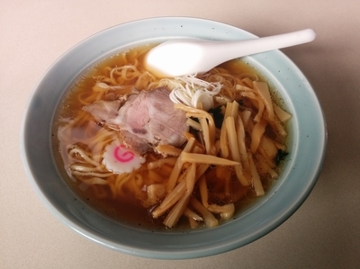 「メンマらーめん　550円」@中華料理 天狗の写真