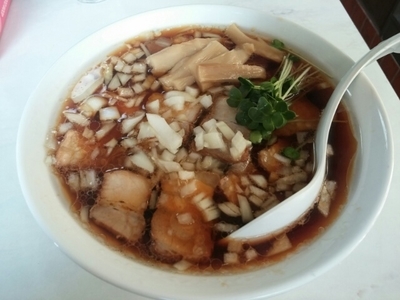 「爺ラーメン(600円)+チャーシュー丼(100円)」@ラーメン爺の写真