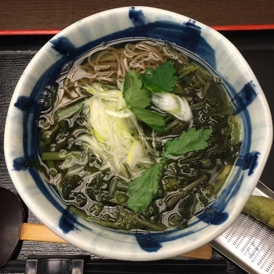 「葉わさびそば＋生わさび＋追加そば」@信州そば処 そじ坊 大井町イトーヨーカドー店の写真