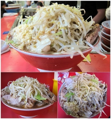 「ぶたダブル大ラーメン 850円（ヤサイマシマシ・大蒜・脂」@ラーメン二郎 三田本店の写真