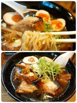 「醤油味あぶりチャーシュー麺＋味玉」@らーめん じゃげな 大井町店の写真