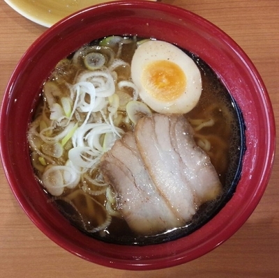 「7種の魚介醤油らーめん360円(税抜)」@無添 くら寿司 山形馬見ヶ崎店の写真