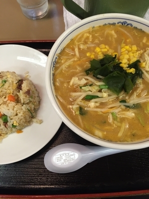 「北海味噌ラーメンセット」@古寿茂 兜町店の写真