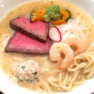 「【限定】クリスマスラーメン」@つけめん・らーめん活龍 本店の写真