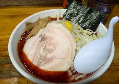 「煮干ラー油味噌ラーメン(限定) 800円」@元祖一条流がんこ 十一代目の写真