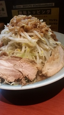 「ラーメン中野菜アブラチョイマシ」@立川マシマシ 神田駅前店の写真