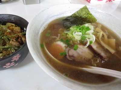 「正油ラーメン580円+チャーシュー丼100円」@ラーメン爺の写真