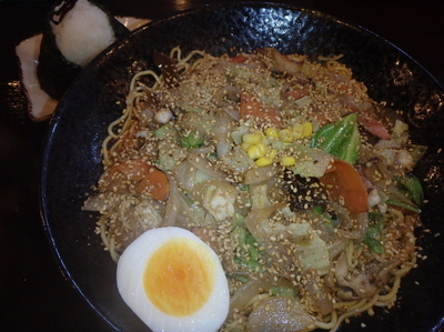 「チャン麺大(2玉)(10辛)(1,050円)、おにぎり昆布」@麺遊亭の写真