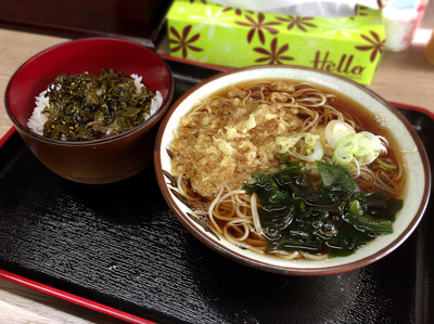 「朝食セット(390円)」@そば処 あり賀せいろうの写真