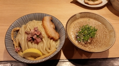 「ラム豚骨つけ麺 塩　大盛り」@自家製麺 MENSHO TOKYOの写真