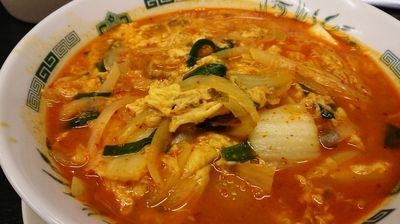 「チゲ味噌ラーメン　大盛」@日高屋 駒込東口店の写真