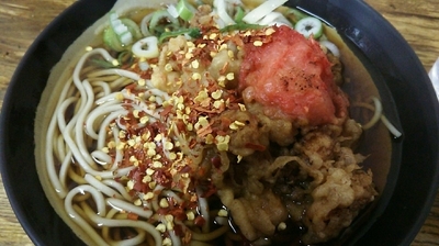 「ゲソ（生姜）そば」@六文そば 日暮里第2店の写真