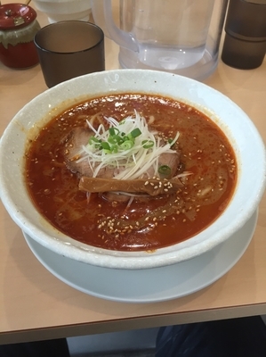 「赤濃厚味噌」@麺 葛彩の写真