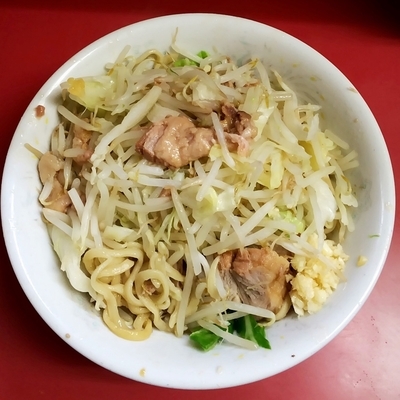 「汁なしラーメン（ヤサイ・ニンニク・アブラ） ￥６５０」@ラーメン二郎 環七一之江店の写真