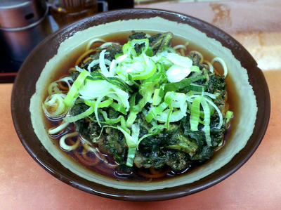 「春菊そば(380円)」@六文そば 須田町店の写真