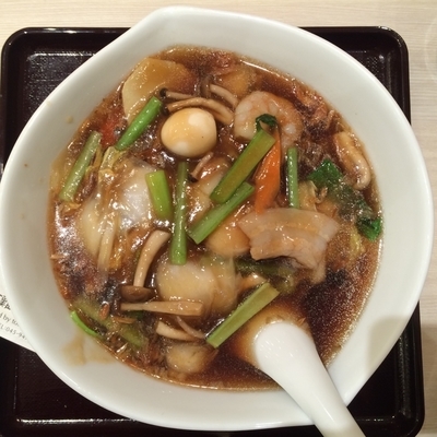 「具だくさんの五目つゆそばセット1470円（税込）」@上海灘 DINING トレッサ横浜店の写真