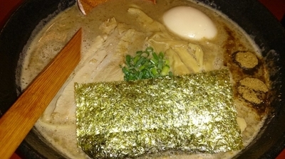 「二代目濃厚らあめん＋味玉」@二代目狼煙 本店 葉隠製麺の写真