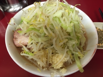 「小ラーメン(700円)+のりカツたま(現金サービス：10円)」@ラーメン二郎 相模大野店の写真