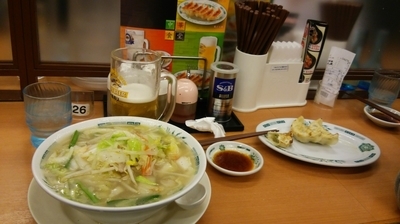 「野菜たっぷりタンメン」@日高屋 新宿三丁目店の写真