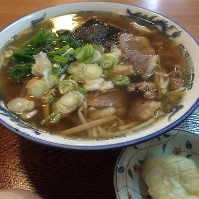 「かもラーメン（￥850）」@味香食堂の写真