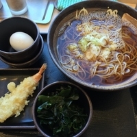 朝そば・玉子＋海老天（￥330＋無料クーポン）