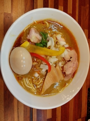 「シーフードカレーヌードル（限定）」@鮮魚らーめん 五ノ神水産の写真