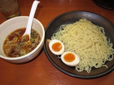 「つけ麺　421円＋煮卵　108円」@幸楽苑 新橋烏森店の写真