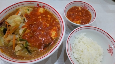 「蒙古タンメン+定食」@蒙古タンメン 中本 上板橋本店の写真
