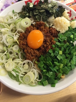 「台湾まぜそば大盛 790」@日の出らーめん 日吉店の写真