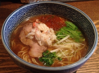 「かにらーめん(正月限定)＋半ライス」@麺部 しば盛の写真