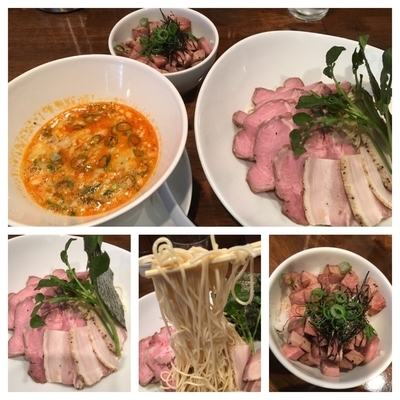 「坦坦つけ麺880円＋チャーシュー250円＋小さいチャーシューご飯」@創作麺工房 鳴龍の写真