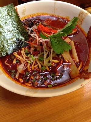 「この世一辛いカプサイシン辛味らーめん」@らーめんひの木の写真