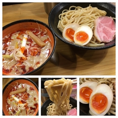 「辛みそつけめん 中盛り 850円＋クーポン味玉」@miso style となみの写真