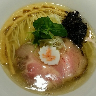 「【元旦限定】天草大王の塩中華そば（ポルチーニ茸香味油ver）」@麺や 虎徹の写真