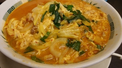 「チゲ味噌ラーメン　大盛」@日高屋 駒込東口店の写真