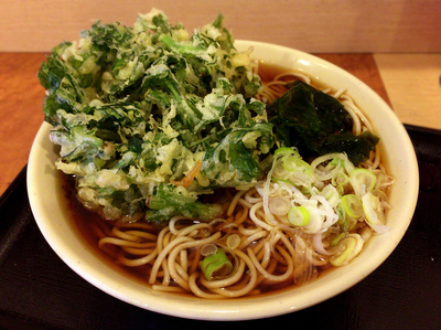 「春菊天そば(420円)」@蕎麦屋 みはちの写真