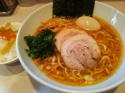 「ちょい辛らーめん＋味玉」@らーめん将貴の写真