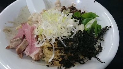 「濃厚背脂烏賊まぜそば(マヨ抜き)」@麺処 晴の写真