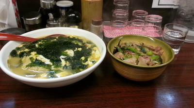 「芳葉麺+大盛り+ねぎチャーシュー丼」@YOSHIBA 芳葉 駅前店の写真