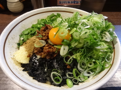 「台湾ませそば780円＋九条ネギ+110円」@麺屋 はなび 高畑本店の写真