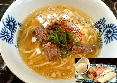 「【限定】牛ソバ（塩） 800円＋特級盛り 250円」@特級鶏蕎麦 龍介の写真