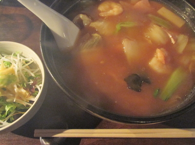 「Bセット（五目そば+杏仁豆腐+サラダ）　「850円」」@ダイニングレストラン 天空の写真