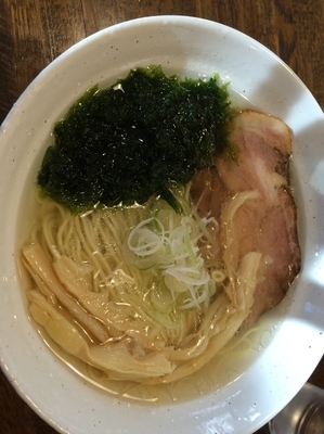 「あおさラーメン」@上州地鶏らーめん まるわの写真