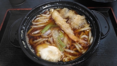 「鍋焼きうどん　（500円）」@ゆで太郎 神田橋店の写真