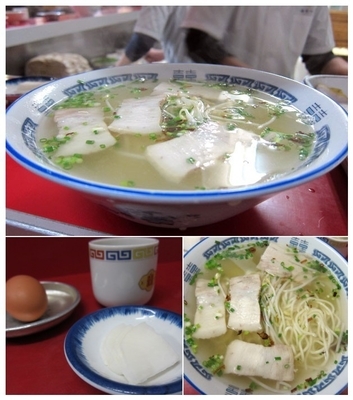 「ラーメン（大） 550円 + 湯で玉子 50円」@のり一ラーメンの写真