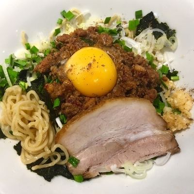 「あらい式細台湾まぜそばプチライス付780円」@つけ麺 一燈の写真