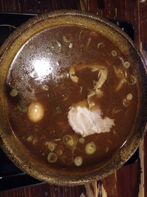 「鰹濃厚中華そば+煮卵950円+110円」@もちもちの木 白岡店の写真